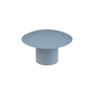 Vnitřní krytka kulatá ø 13 mm, otvor ø 9 mm, šedá, plast - slide 1