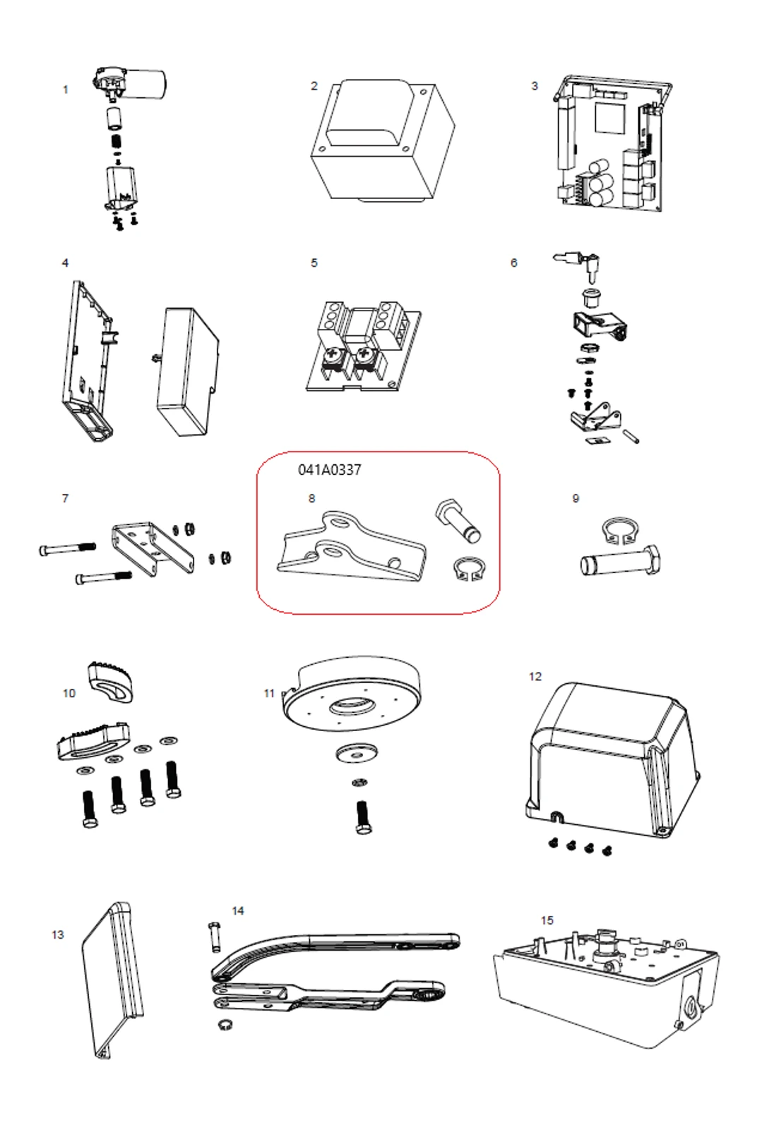 041A0337 konzola pre uchytenie pohonu na krídlo brány