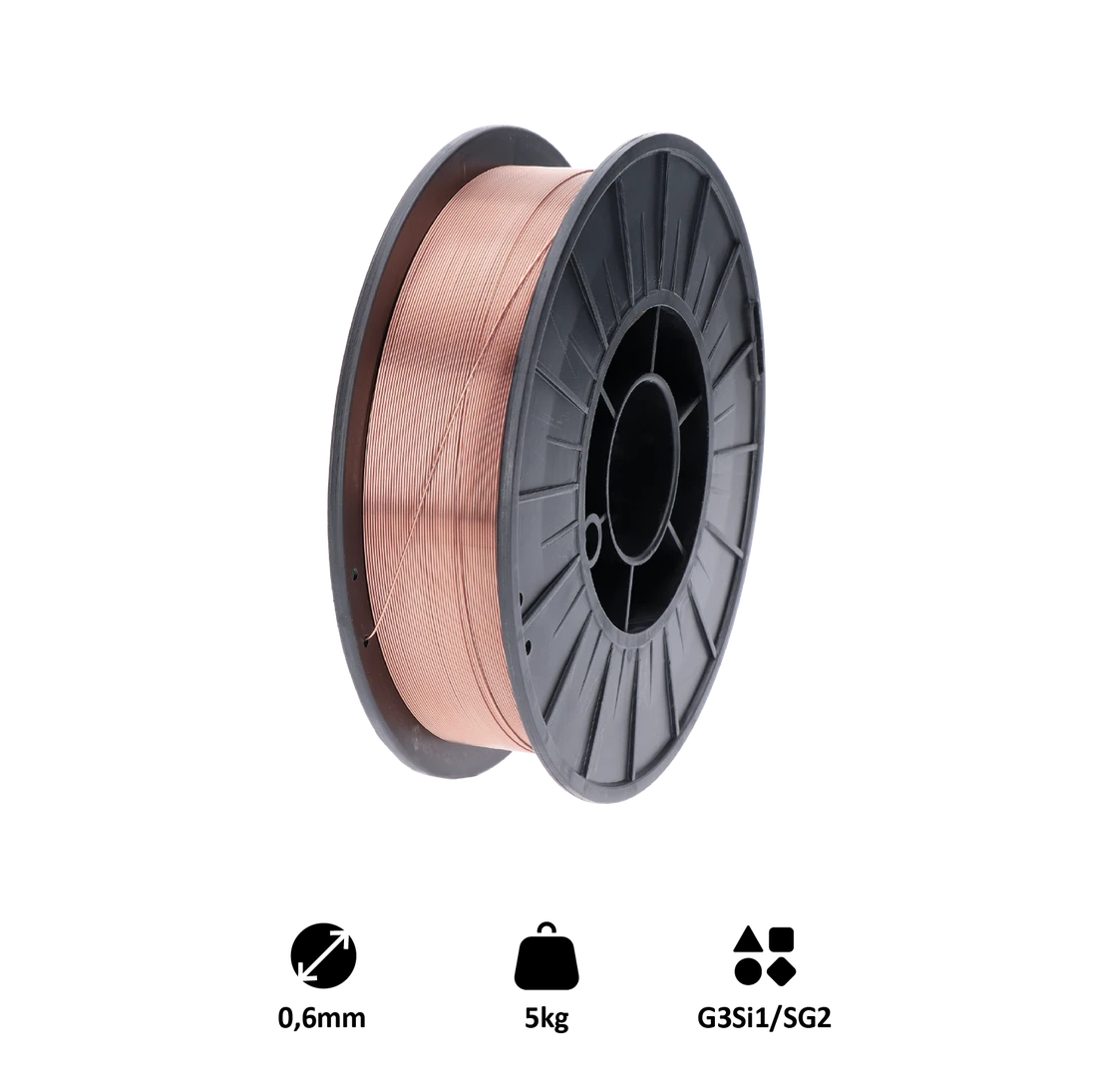 Drôt zvárací 0,6 mm, MIG/MAG(CO2), G3Si1/SG2, 5 kg