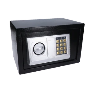 Nábytkový elektronický trezor (310x200x200mm), tloušťka: dveří 3mm, tělo 1mm, vnitřní rozměry 305x140x195mm, barva: čern - slide 1