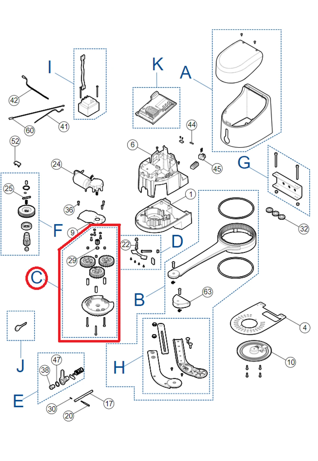 PRHK04 set ozubených koleček pro HYKE