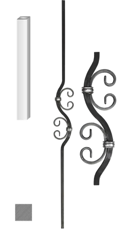 Tyč 12 x 12 mm, 90 x 1000 mm