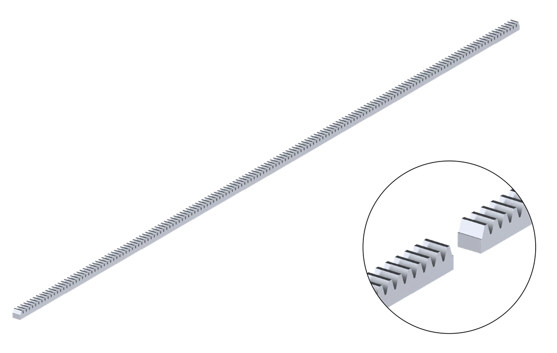 Hrebeň kov 22 x 22 x 2000 mm, M4, max do 3500 kg