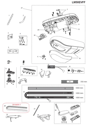 041A4045-1 remeň s bežcom pre koľajnicu 8023CR5, L = 5688 mm - slide 1