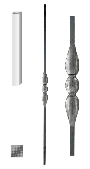 DOPREDAJ tyč 12 x 12 x 900 mm, kovaná - slide 0