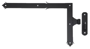 Horné kovanie 400 x 650 mm s čapom, čierny lak, obojstranný - slide 0