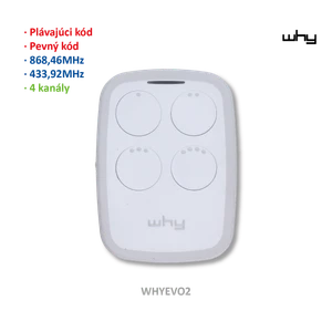 Vysílač Evo2 4kanál, 433/868MHz, pevný/plovoucí kód - slide 2