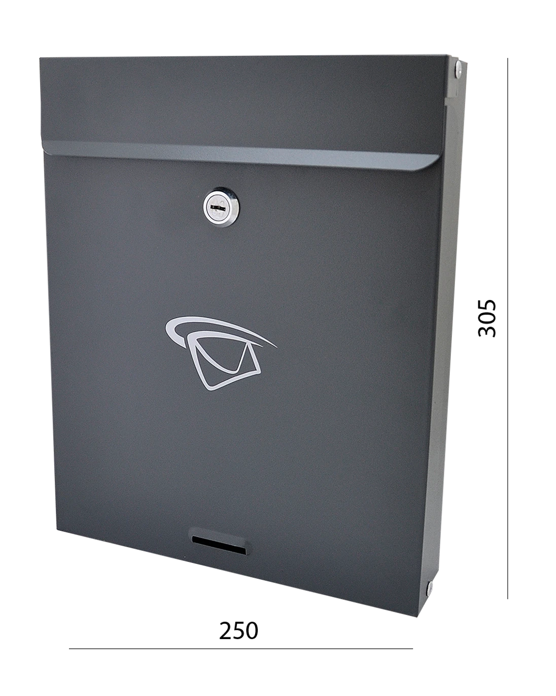 Poštovní schránka (250x305x60mm), max. formát listu: A4, grafitová