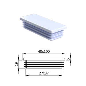 Krytka plastová 40 x 100 mm - slide 0