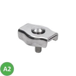 Lanková svorka - simplex pro nerezové lanko 2, 3, 4, 5 nebo 6 mm, broušená nerez K320 / AISI304