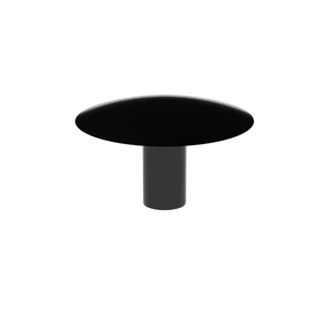Vnútorná krytka guľatá ø 12 mm, otvor ø 3 mm, čierna, plast - slide 1
