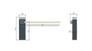 GGT40AGS závora do 5 m pre intenzívne použitie, RAL 7024 - slide 1