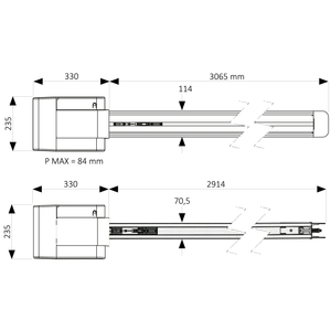 HALO 700N pohon pre sekcionálnu bránu do 11 m2/90 kg - slide 10