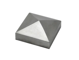Ukončení stříška jeklu 40 x 40 mm, broušená nerez AISI 304