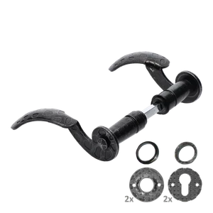 Kľučka, osadenie ø 19 mm, čierny zinok, vrátane rozety - slide 0