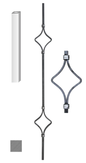 Tyč 110 x 1000 mm z profilu 12 x 12 mm - slide 0