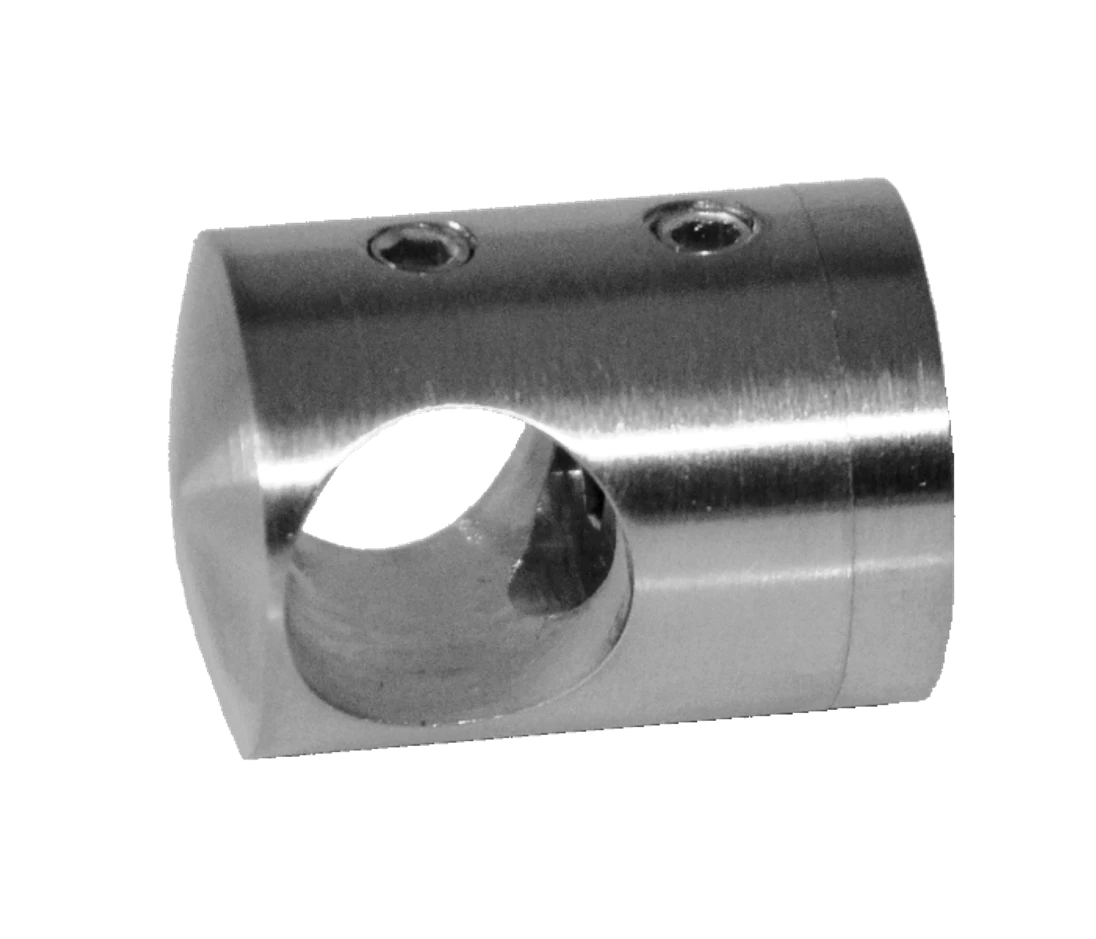 Držák tyče ø 14 mm, plochý, broušená nerez AISI 304