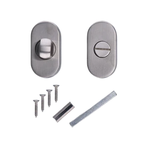 Oválna uzamykacia rozeta s páčkou, brúsená AISI 304 - slide 1