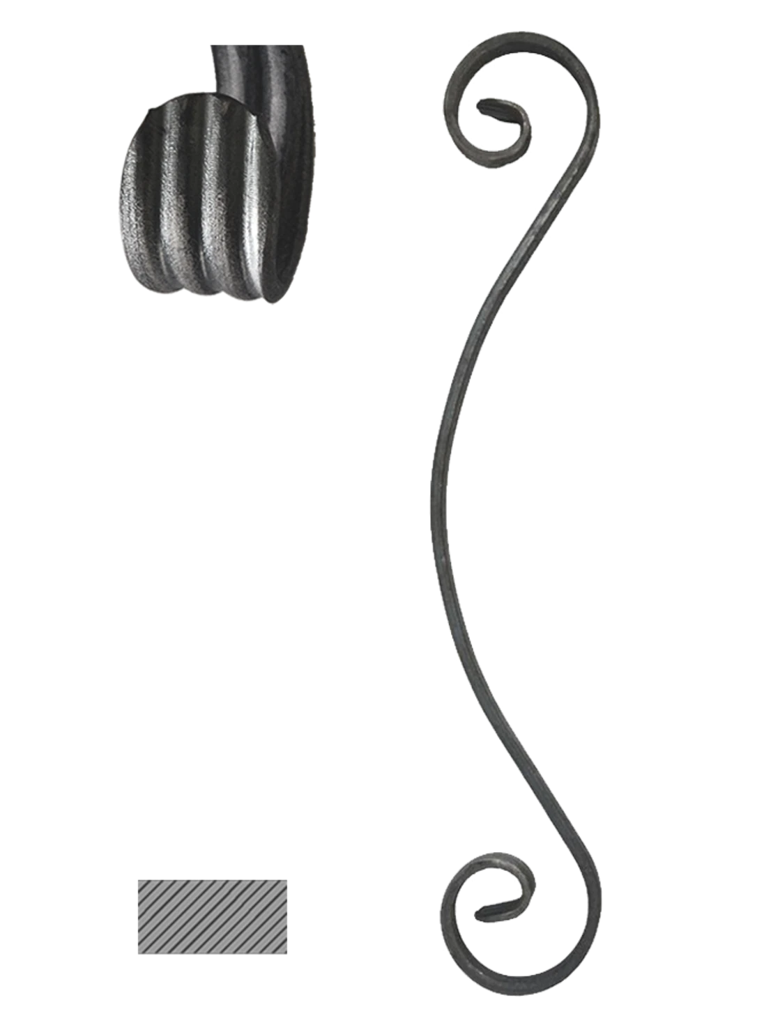 Prvok 460 x 80 mm, 12 x 6 mm, široké rozkutie