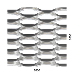 DOPREDAJ! Ťahokov Al, šesťhranné oko, 1000 x 2000 x 2 mm