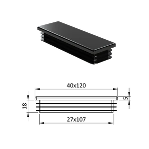 Krytka plastová 40 x 120 mm - slide 0