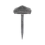 Kovaný hřebík, hlavička 19 x 19 x 8 mm, hrot 3 x 2 x 24 mm