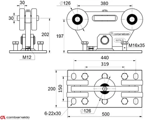 Vozík GRANDE pre samonosný systém do 800 kg/13 m - slide 2