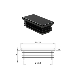 Krytka plastová 35 x 70 mm - slide 0