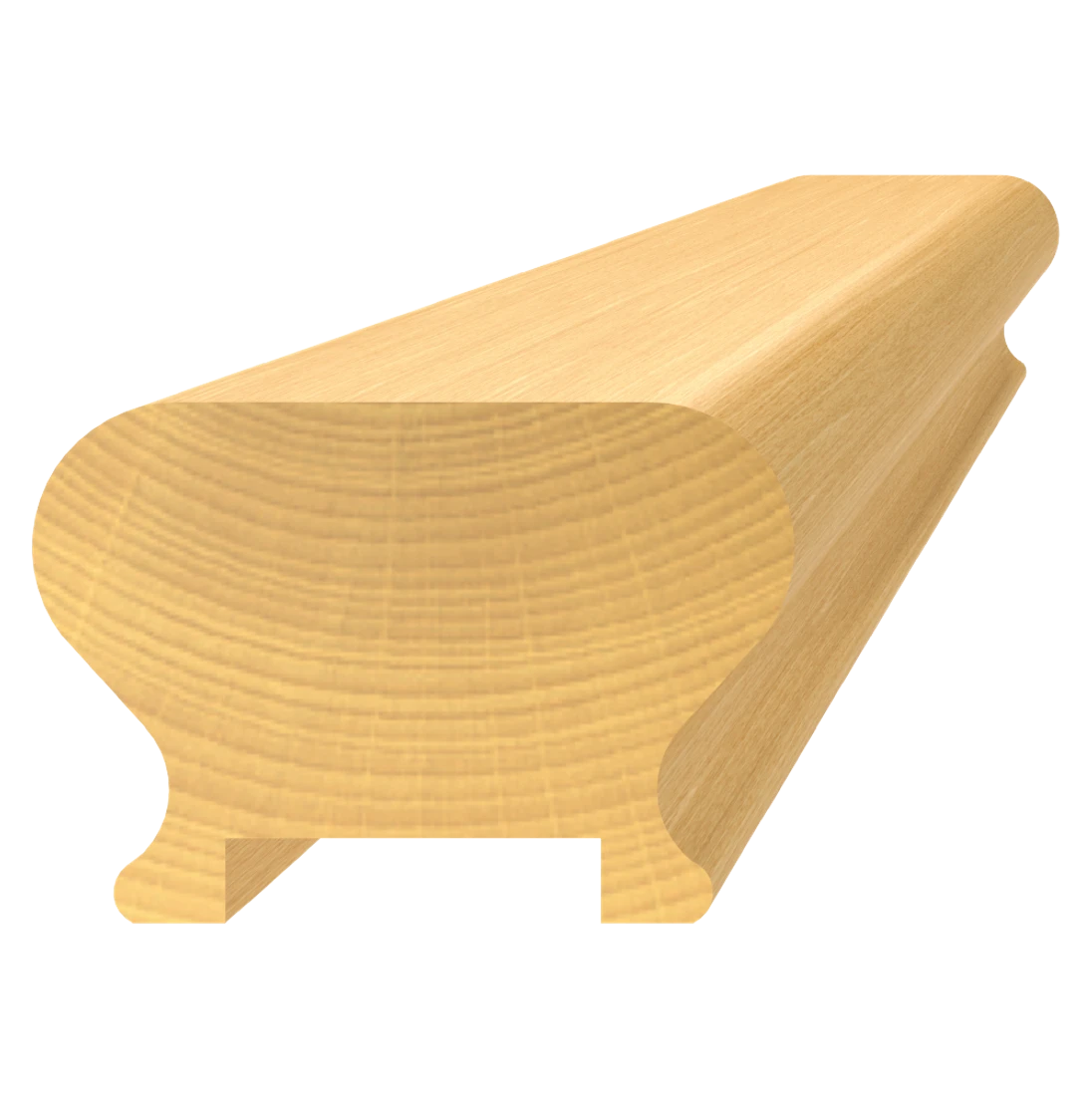 Dřevěný profil 62 x 43 x 3000 mm, buk, broušený bez nátěru