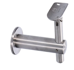 Držák madla ø 42,4 mm s kloubem na stěnu, broušená AISI 304 - slide 0