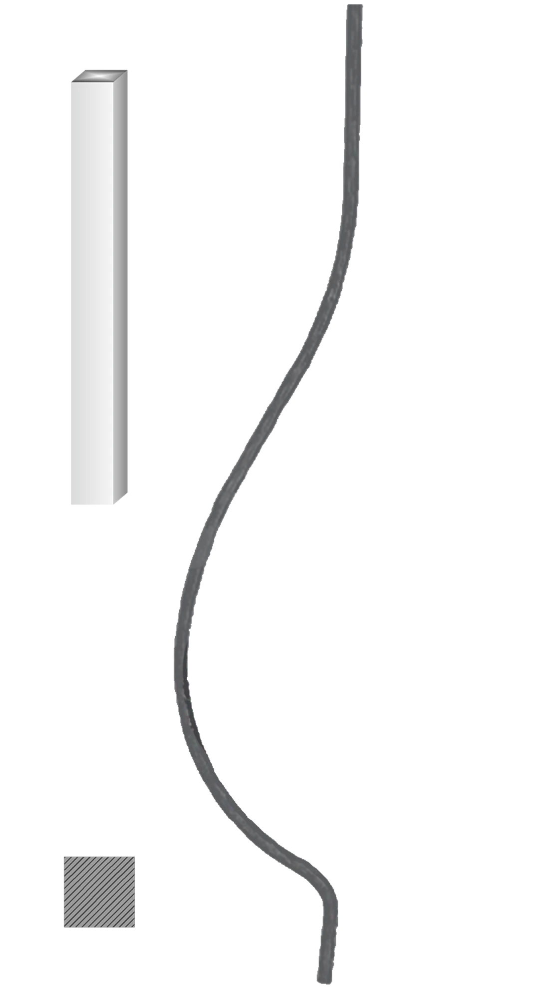 Tyč 12 x 12 mm, 900 x 170 mm