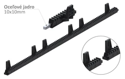 Hřeben nylon - kov 28 x 20 x 1017 mm, max do 700 kg