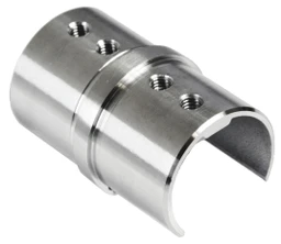 Prechod priamy, lepený spoj, brúsená nerez AISI 304