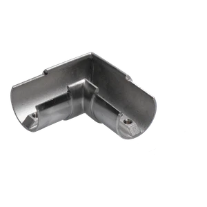 Spojka koleno 90°, lepený spoj, broušená nerez AISI 304 - slide 1