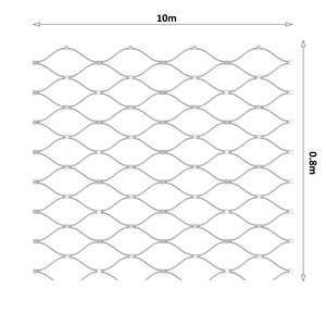 Lanková sieť, 0,8 x 10 m, oko 60 x 104 mm, ø 3 mm, AISI 316 - slide 0