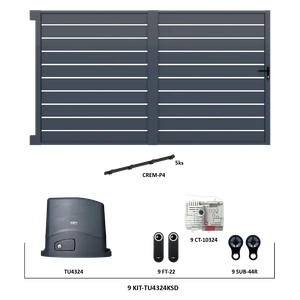 Posuvná hliníková brána 4000 x 1803 mm s pohonom TU4324KSD - slide 0