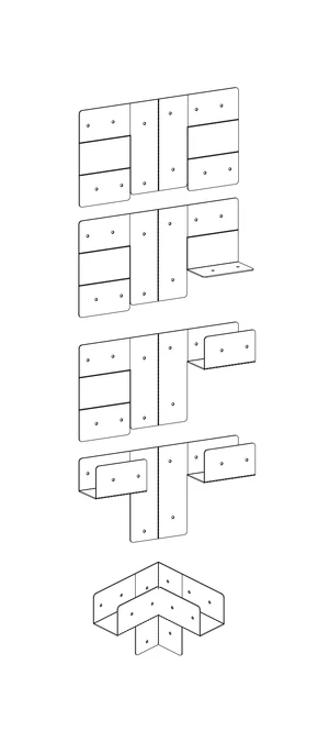 Spojka na hranol 100 x 100 mm, pozinkovaná ocel - slide 4