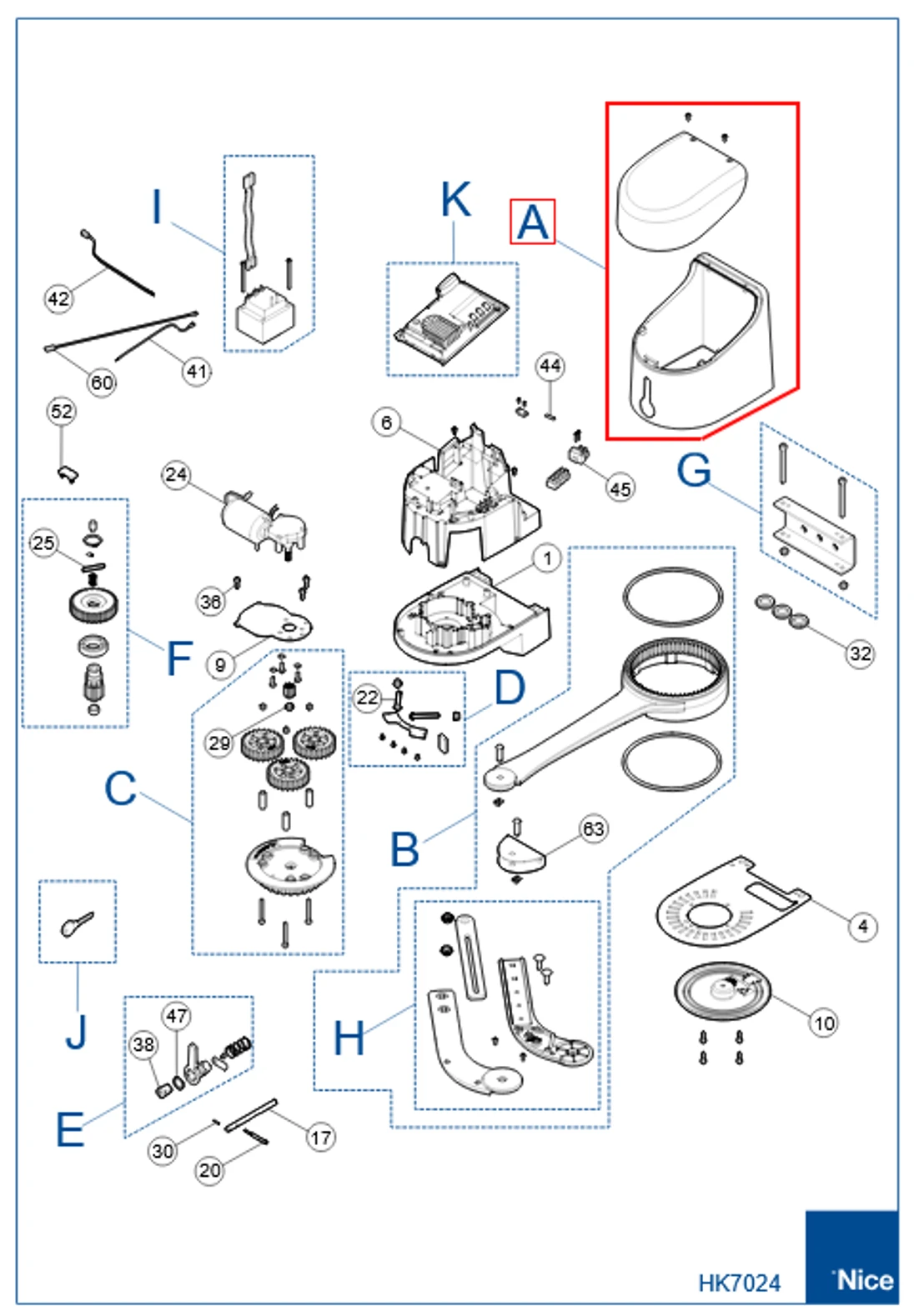PRHK01 kryt pro HYKE HK7024 nebo HK7224