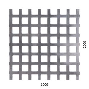 Dierovaný plech Fe t = 1,5 mm, otvor 10 x 10 mm rozteč 15 mm - slide 0