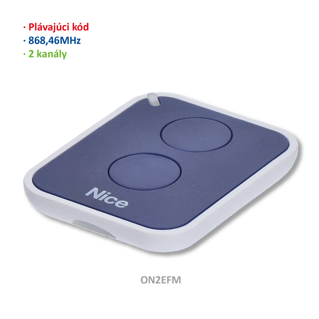 VÝROBA UKONČENÁ vysielač 2-kanálový, 868 MHz, plávajúci kód