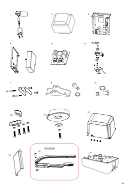 041A0300 hliníkové ťažné rameno AA250EV