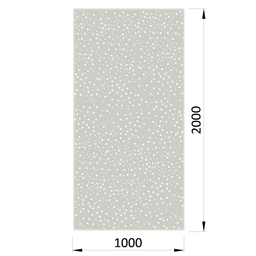 Dierovaný plech, 1000x2000x1.5mm, kruhové otvory, pozink