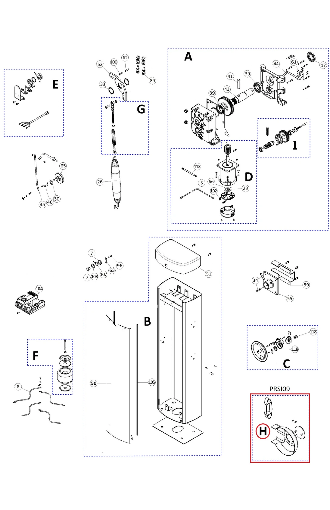 PRSI09 krytka pre úchyt a koniec závory SIGNO3 a SIGNO4