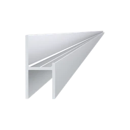 Poškozený UT profil 20,5x44 mm, materiál EN AW-6060 T66, přírodní hliník bez povrchové úpravy