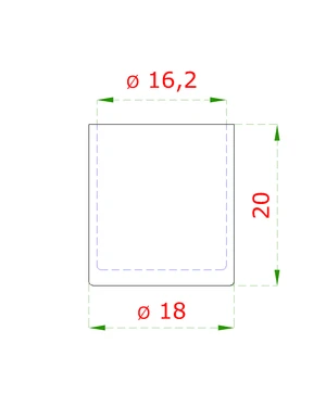 Ukončenie na trubku ø 16 mm, brúsená nerez AISI 304 - slide 1