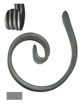 Polkruh 150 x 100 mm, 12 x 6 mm, hladký, široké rozkutie