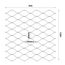 Čierna lanková sieť, 0,8 x 10 m, oko 60 x 104 mm, ø 2 mm, AISI 304
