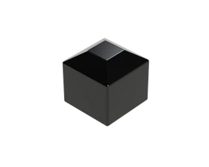 Vonkajšia krytka 20 x 20 mm, plastová PE, čierna - slide 1