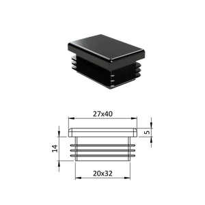 Krytka plastová 27 x 40 mm - slide 0