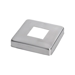 Kryt spodní příruby 100 x 100 mm, broušená nerez AISI 304 - slide 0